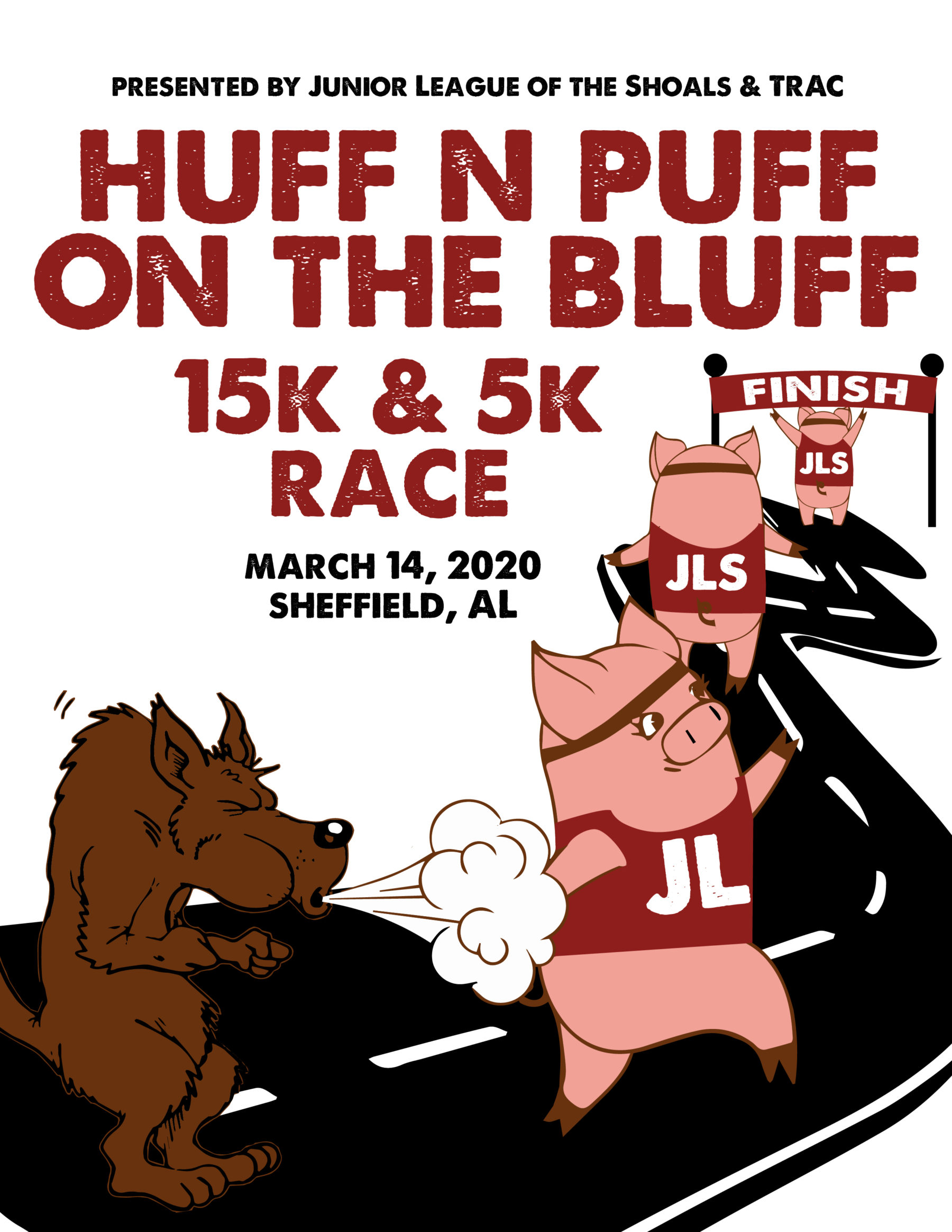 Huff N Puff on the Bluff 15K & 5K Race – JL The Shoals